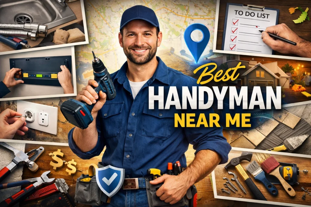 Meta Title (EN): Best handyman near me: How to choose a reliable local handyman + checklist
Meta Description (EN): Find the best handyman near you with this step-by-step guide: reviews, pricing, questions to ask, red flags, and a handy checklist before you book.
Target keywords (EN): best handyman near me, handyman near me, local handyman, affordable handyman near me, same day handyman, licensed handyman near me, handyman services, TV mounting handyman, drywall repair handyman, minor plumbing handyman